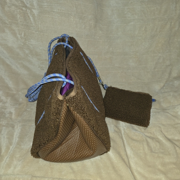 NWOT Anthroplogie Brown Annie Sherpa Tote - Picture 6 of 7